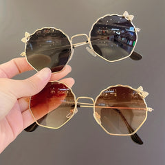Girls Sweet Bowknot Decor Holiday Party Sunglasses UV Protection