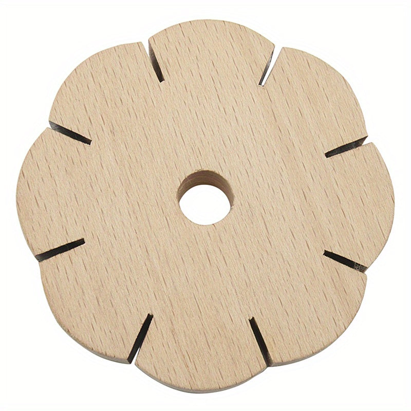 Natural Wood Weaving Disk Plate for DIY Jewelry Making