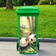 Vase Theme Trash Can Sticker Self Adhesive PVC Decal Outdoor Waterproof
