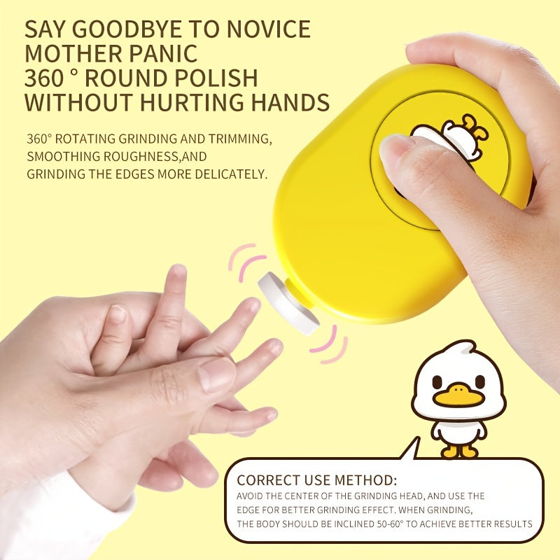 Ergonomic Nail Clipper Set with 4 Grinding Heads for Infants Adults Hands & Toes