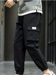 Classic Cargo Pants Men Casual Techwear Joggers Hip Hop Drawstring