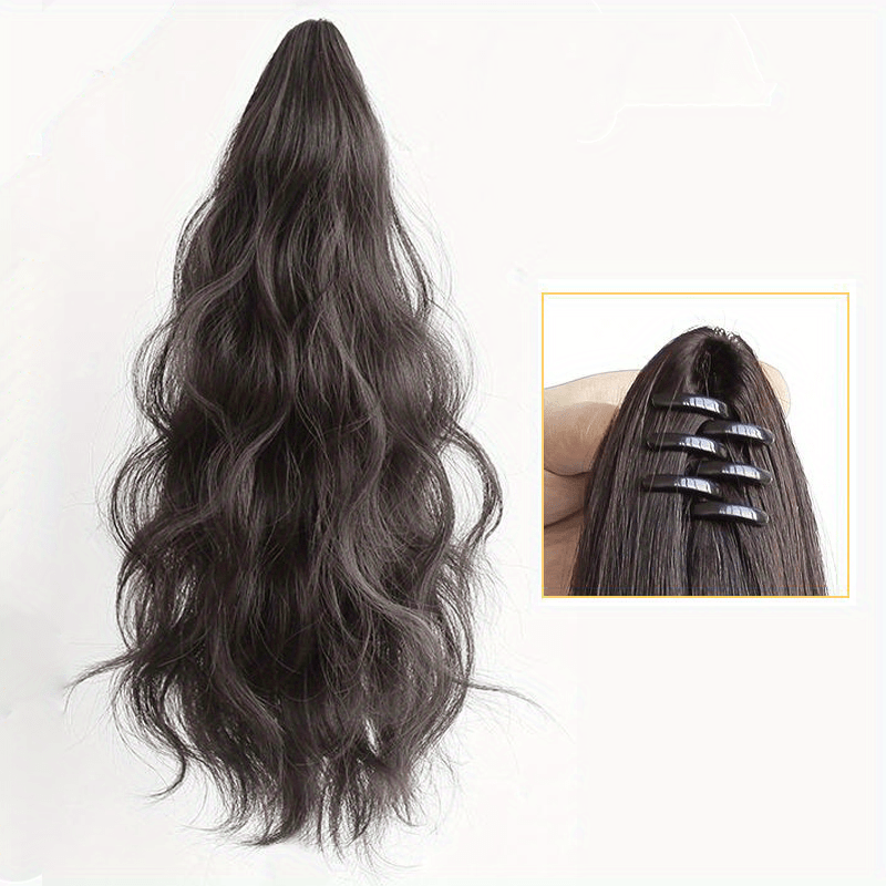 40 64cm Long Curly Wavy Ponytail Extensions Claw Clip In Hair Extensions