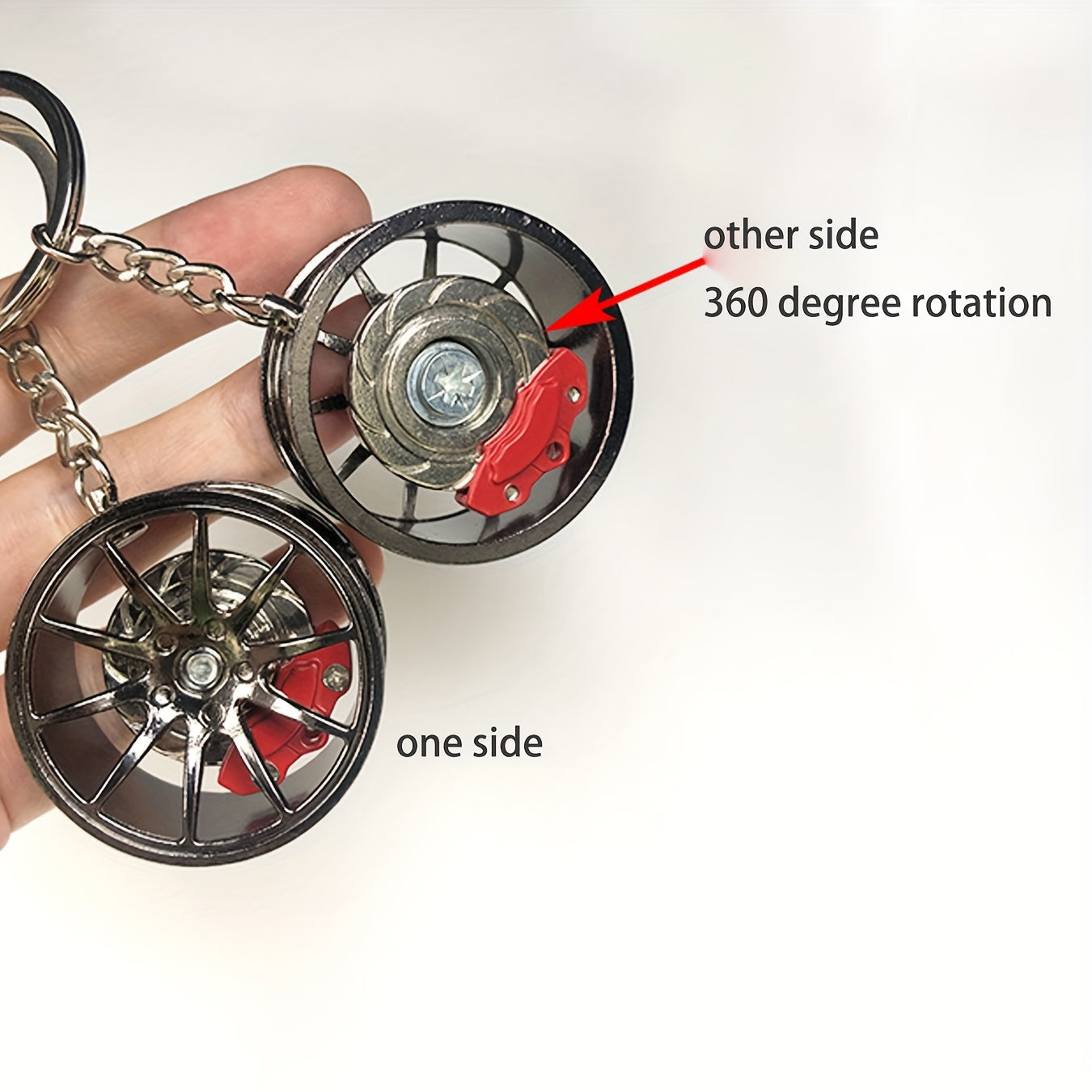 Metal Wheel Tire Keychain Pendant for Car Keys Backpacks Wallets