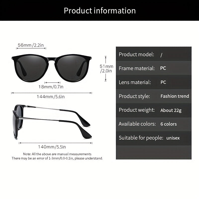 Polarized Square Frame Sunglasses UV Protection