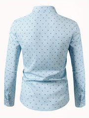 Full Body Print Men's Long Sleeve Shirt For Autumn