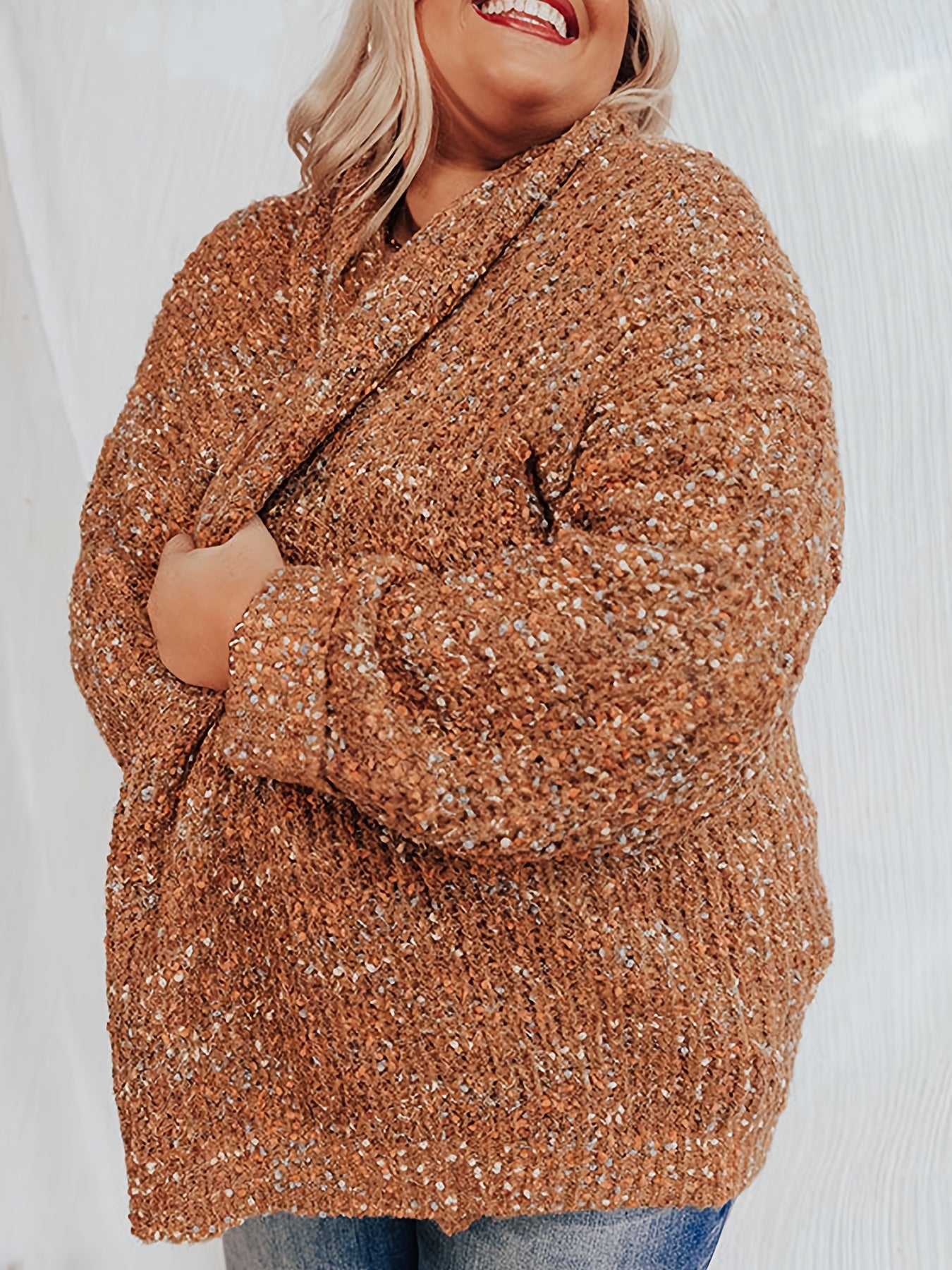 Heathered Open Front Cardigan