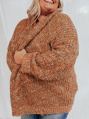 Heathered Open Front Cardigan