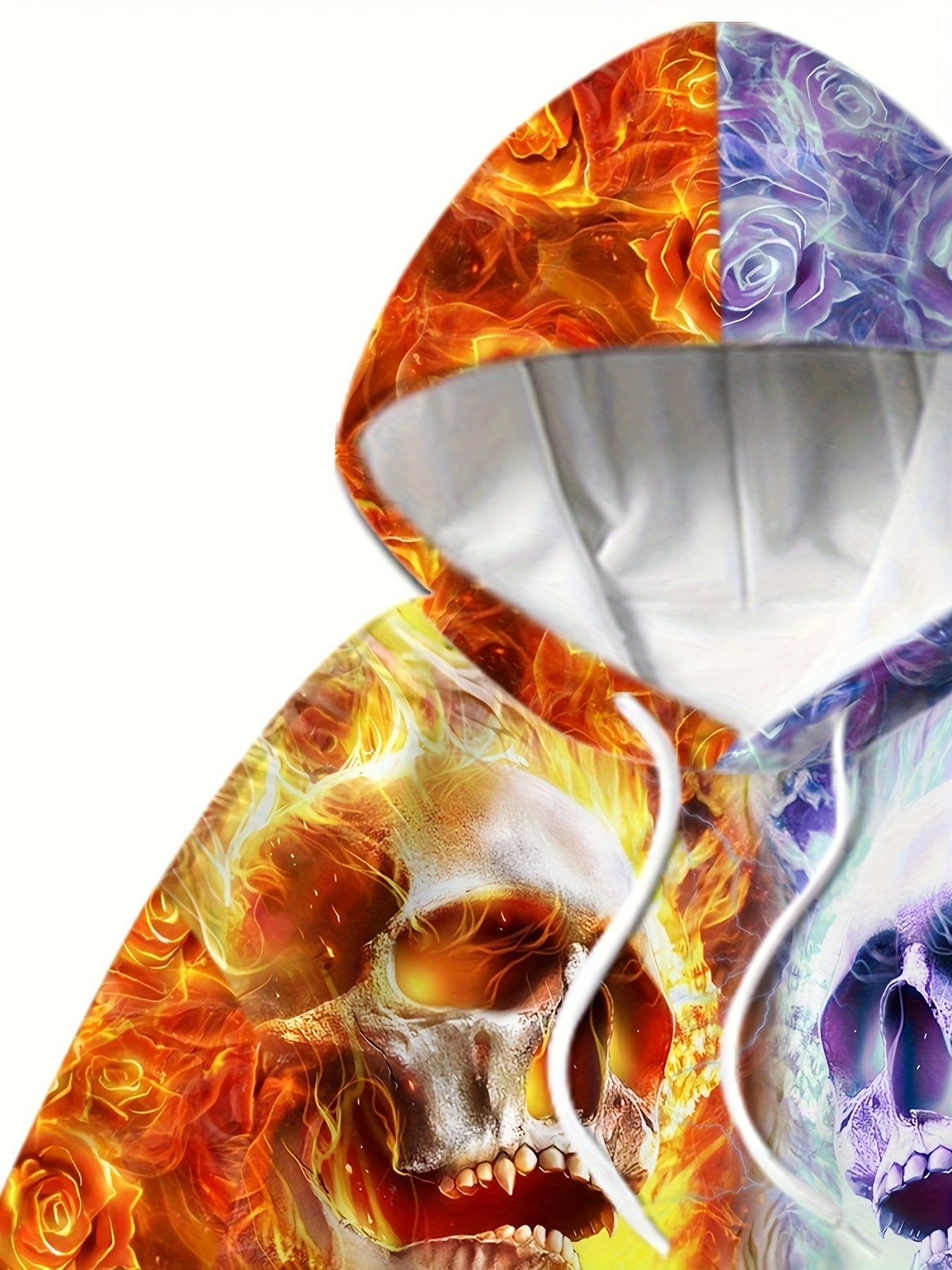 Skull 3D Print Men's Casual Hoodie & Sweatpants Set for Autumn Winter