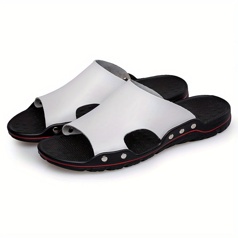 Men's Faux Leather Non Slip Sandals for Summer