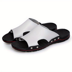 Men's Faux Leather Non Slip Sandals for Summer