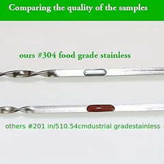 21pcs Stainless Steel BBQ Skewers Set with Storage Bucket