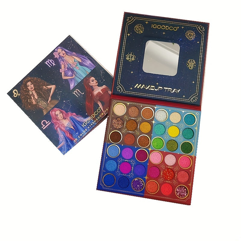 Brown Tone Women's Daily Makeup Palette Pearly Shimmer Matte Glitter Finish