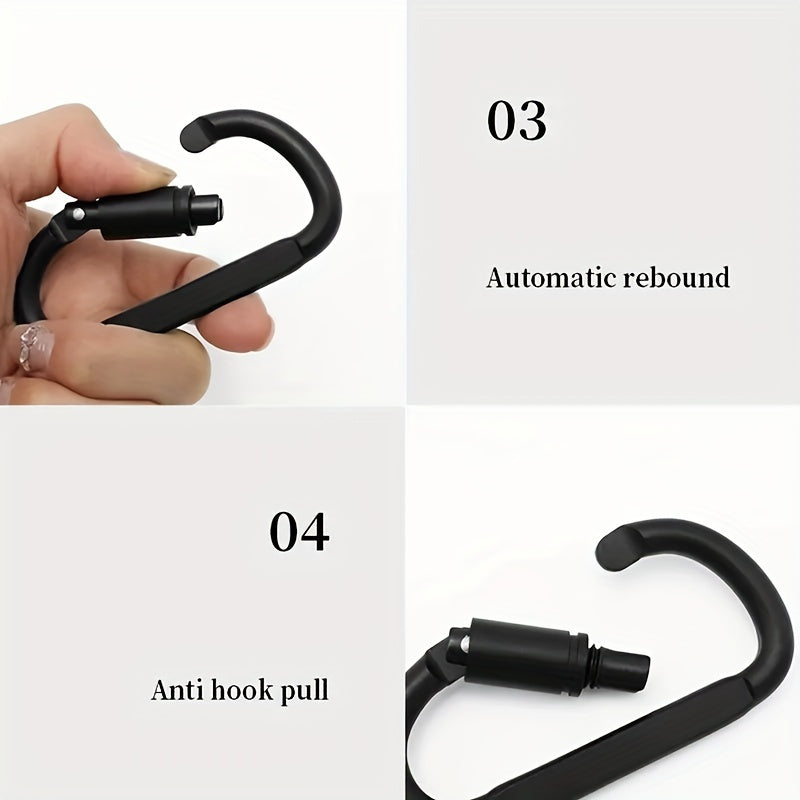 2pcs Aluminum Carabiners Hanging Buckle Quick Buckle