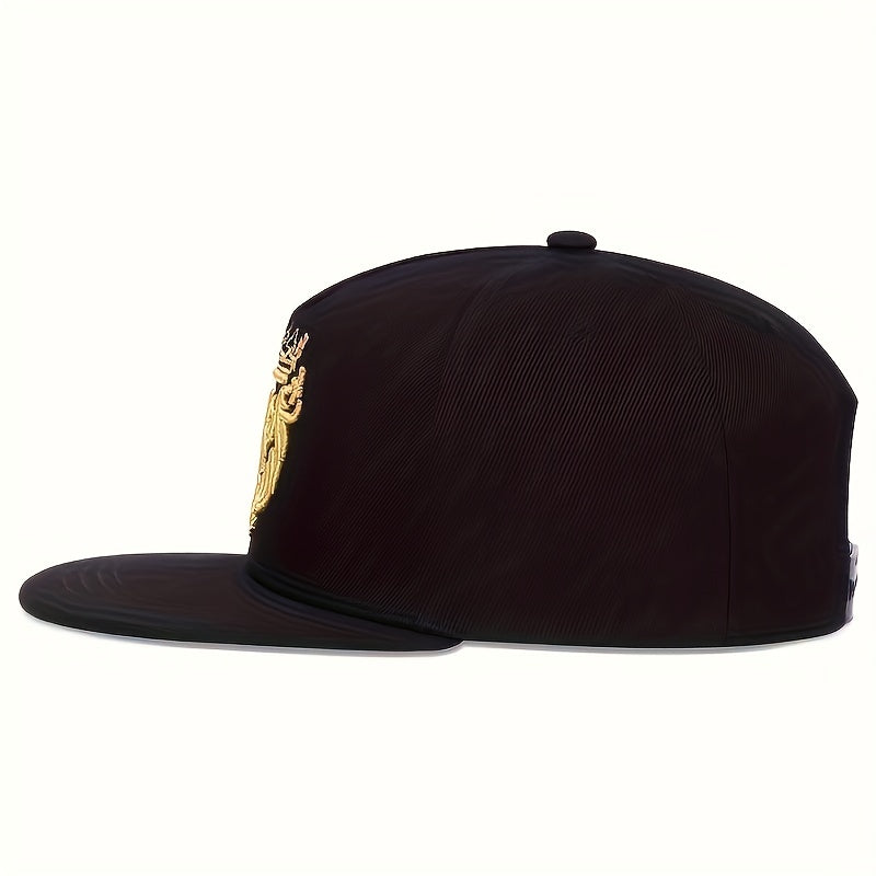 Men's Outdoor Baseball Cap Adjustable Lion Crown Embroidery Sun Hat