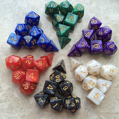 7pcs Digital Dice Set Durable For Table Games Role Playing