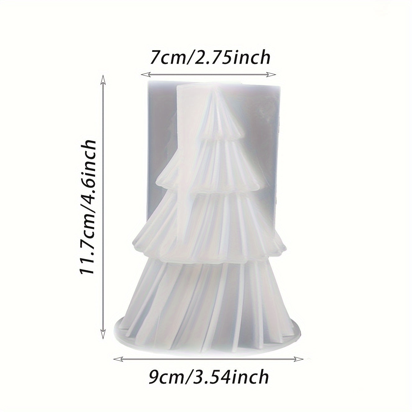 3D Pine Silicone Mold for DIY Christmas Tree Scented Candle Decoration