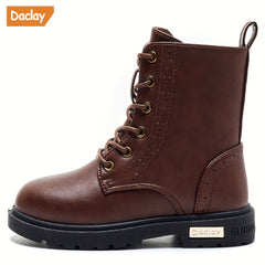 Daclay Casual Solid Boots For Girls Comfortable Warm Non-slip Boots