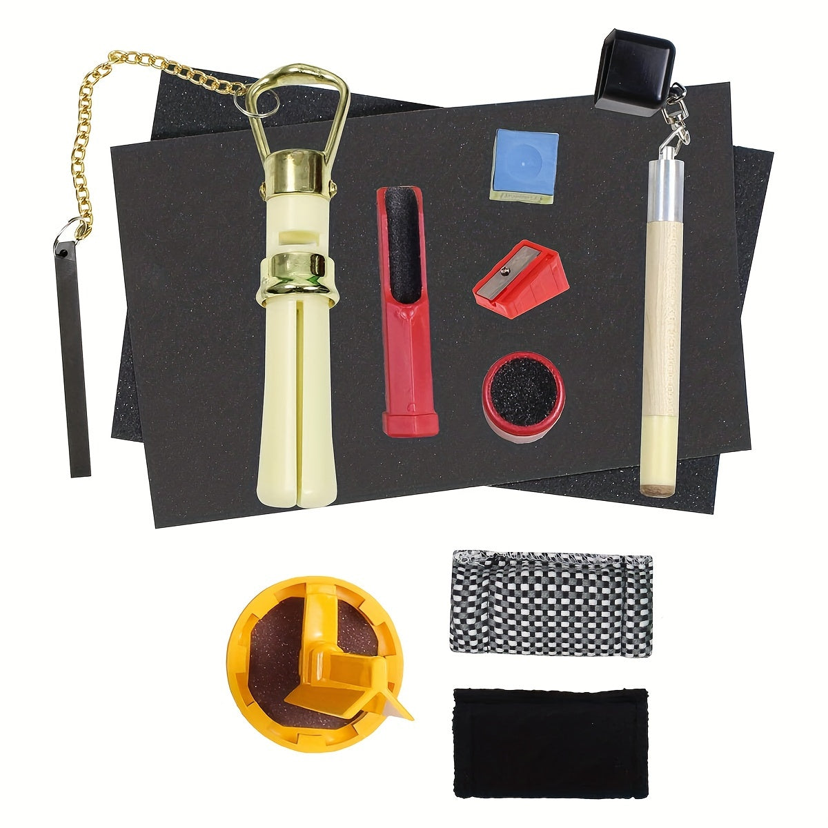 10 Piece Snooker Cue Repair Kit Billiard Cue Tips Tool Set Snooker Billiard Acce
