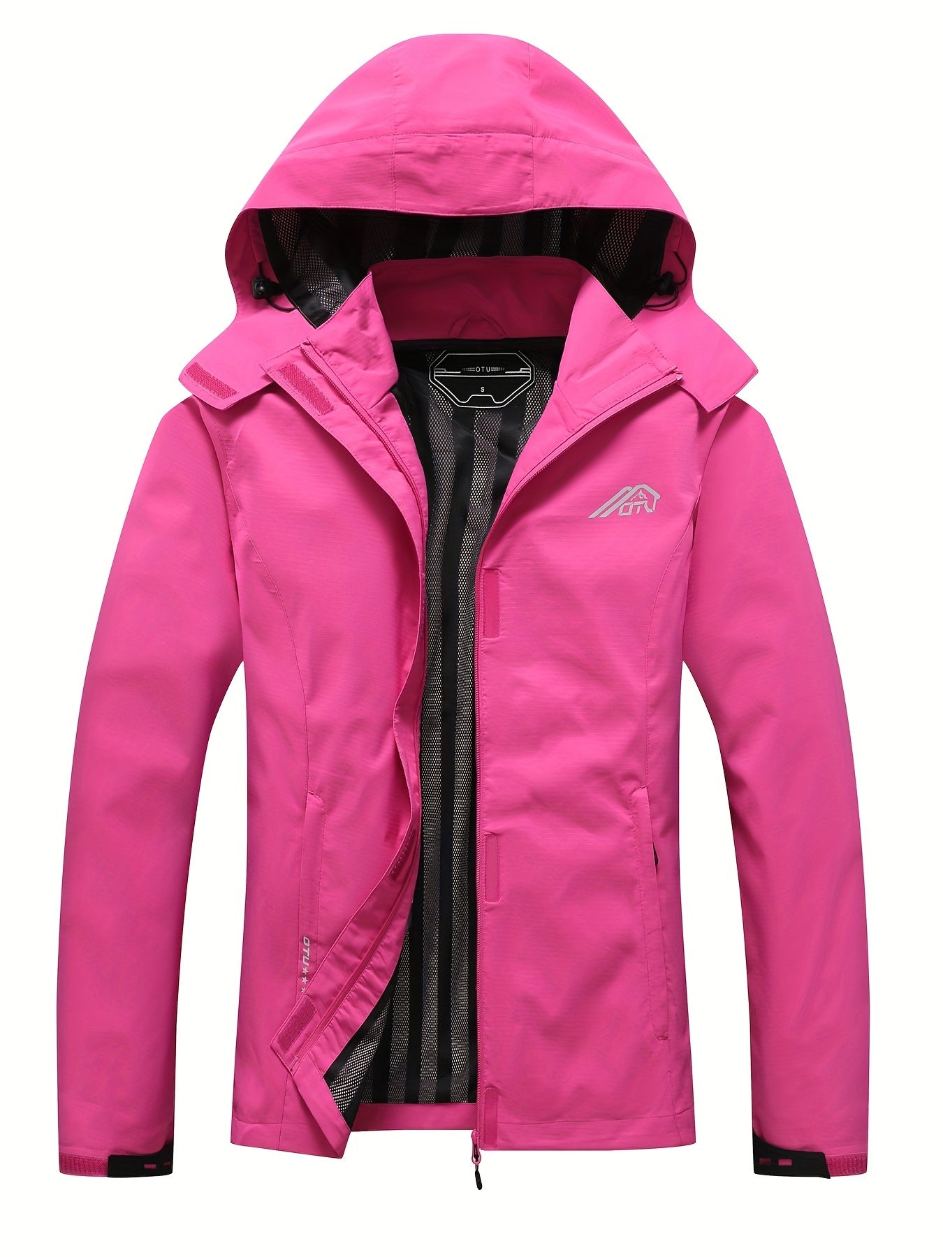 Women's Waterproof Windproof Hooded Jacket for Hiking