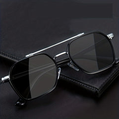 Men's Vintage Polarized Square Sunglasses UV Protection