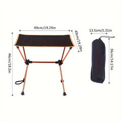 Portable Ultralight Aluminum Picnic Table Indoor Outdoor Use