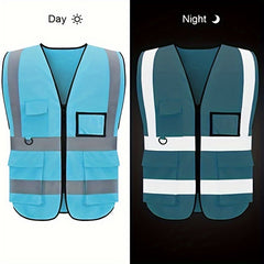 Reflective Safety Vests With Pockets And Zippers