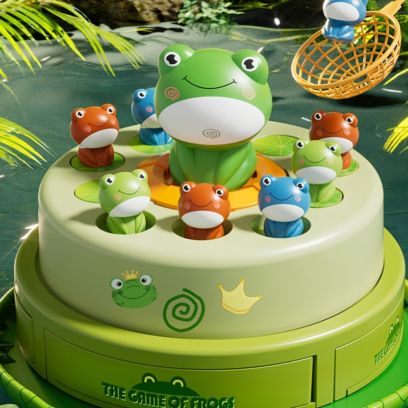 Kids' Bouncing Frog Game Catapult Toy with Sound & Light