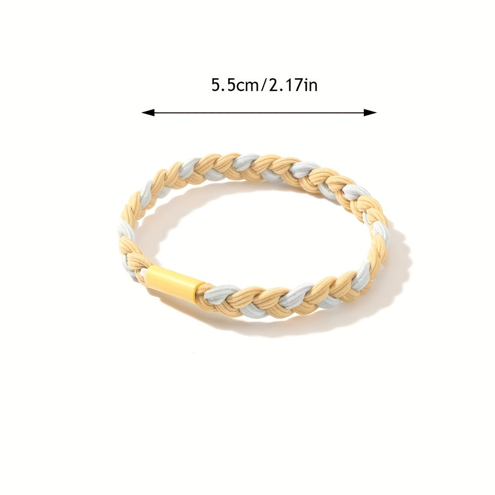 10pcs Braided Hair Ties Elastic Ponytail Hair Bands for Girls