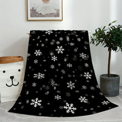 Christmas Snowflake Blanket Lightweight Flannel Sofa Bedroom Chair Winter Warm