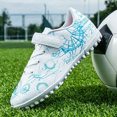 Adult's Turf Football Boots Hook Loop Closure TF Soccer Cleats