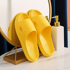 Women's Solid Pillow Slippers Non Slip Platform Shoes