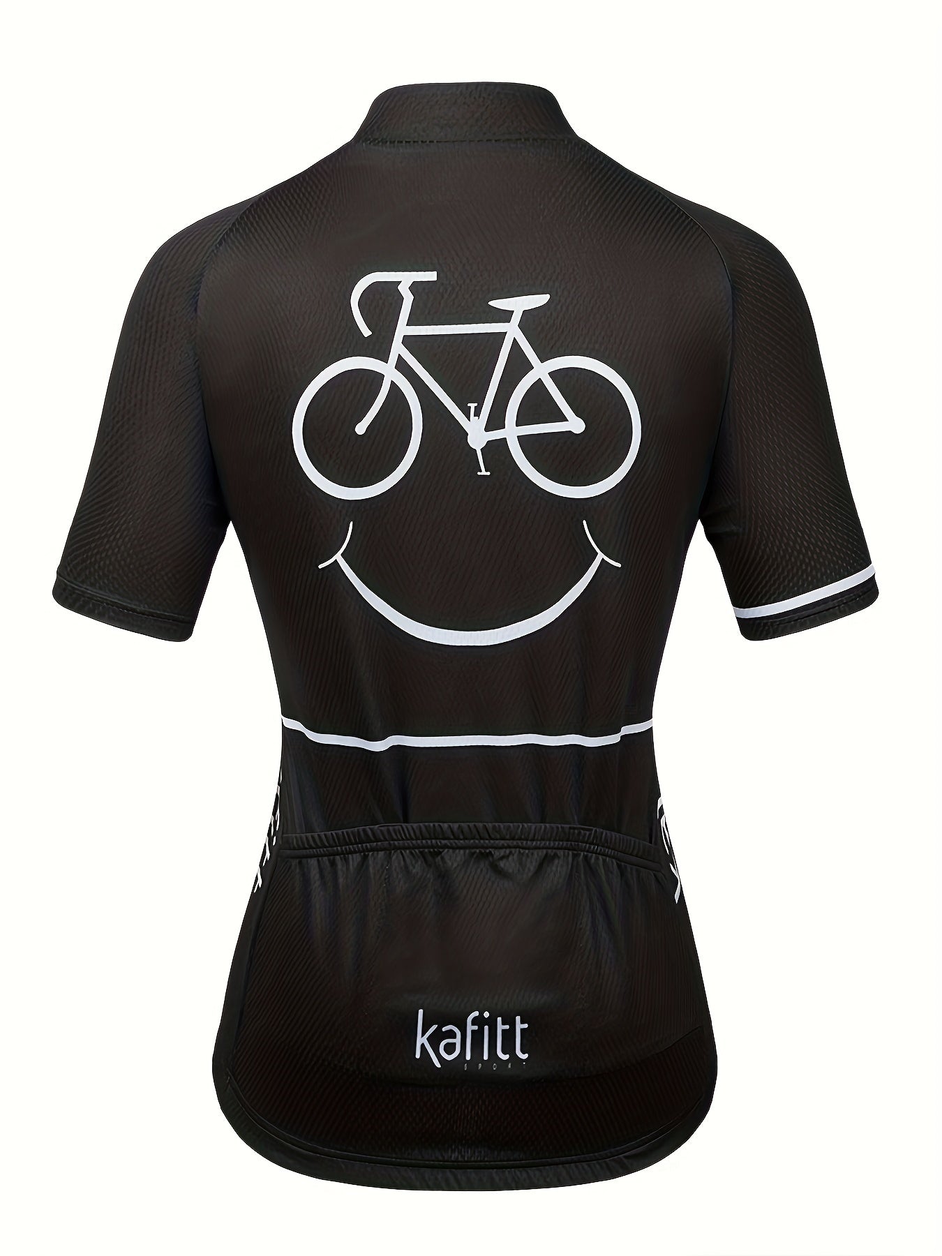 Slimming Zipper Front Cycling T-Shirt Short Sleeve Moisture Wicking Top