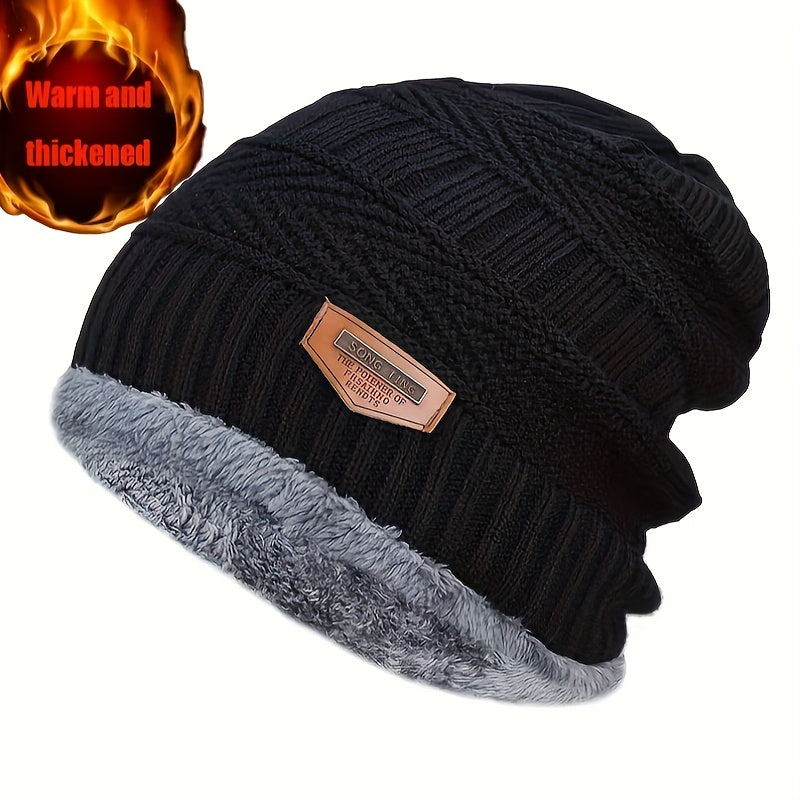 Winter Knitted Hat with Ear Protection for Outdoor Activities