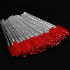 50Pcs Disposable Crystal Eyelashes Brush Comb