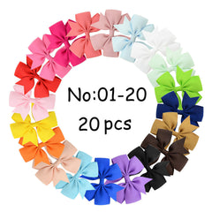 20pcs Kids Ribbon Bow Hair Clips Cute Hair Accessories for Girls