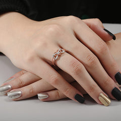 Heart Ring Rhinestones Ladies Accessories