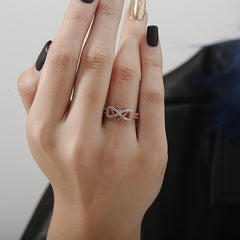 Heart Ring Rhinestones Ladies Accessories