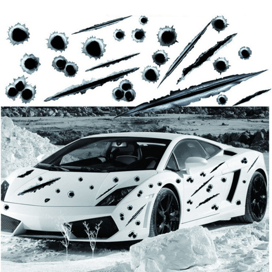 Bullet Hole Car Stickers - Decorative Decals
