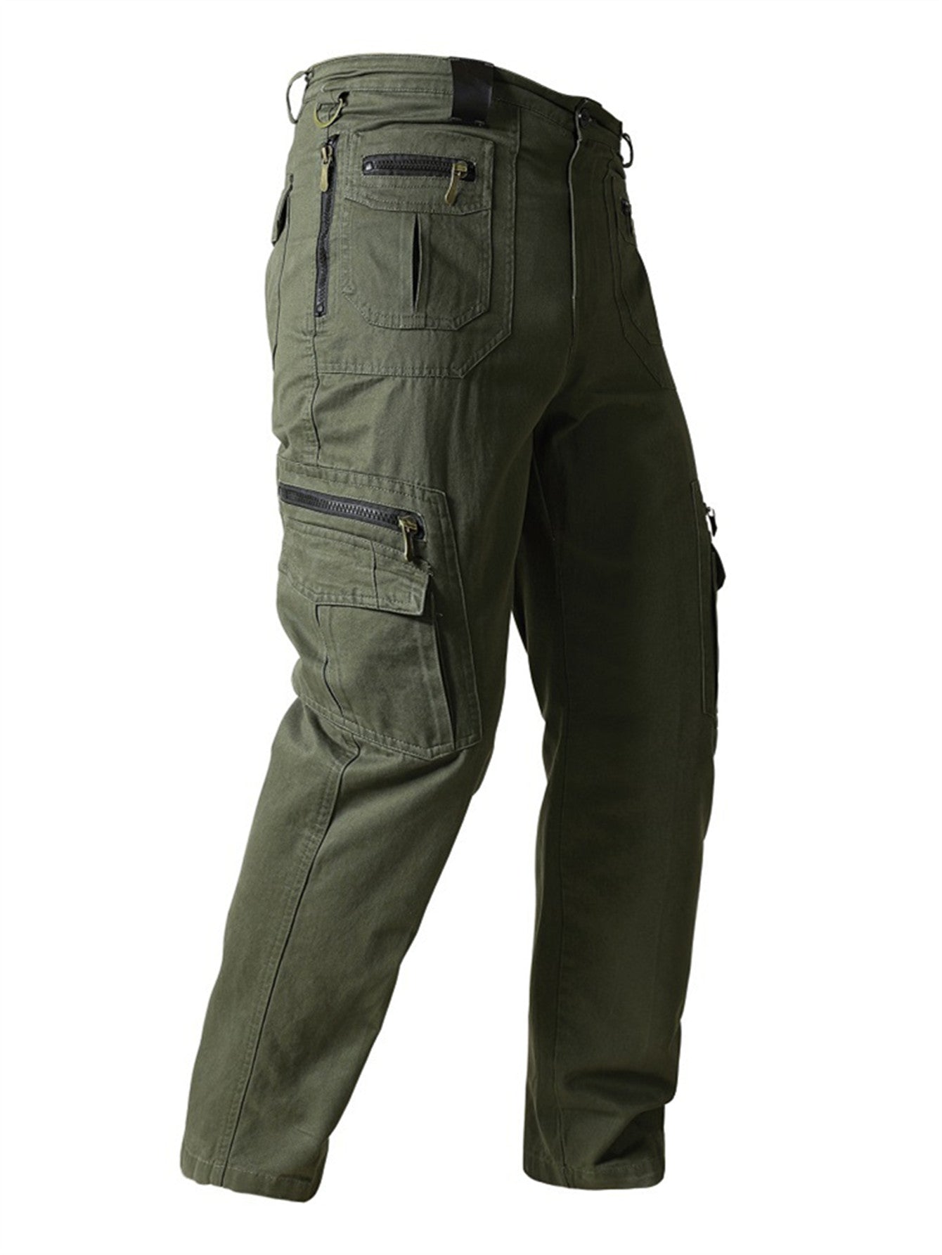 Men's Cargo Pants Spring/Autumn Casual Loose Straight Fit Multiple Pockets