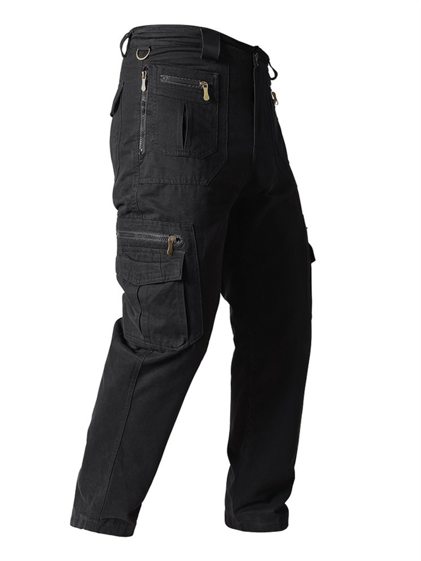Men's Cargo Pants Spring/Autumn Casual Loose Straight Fit Multiple Pockets