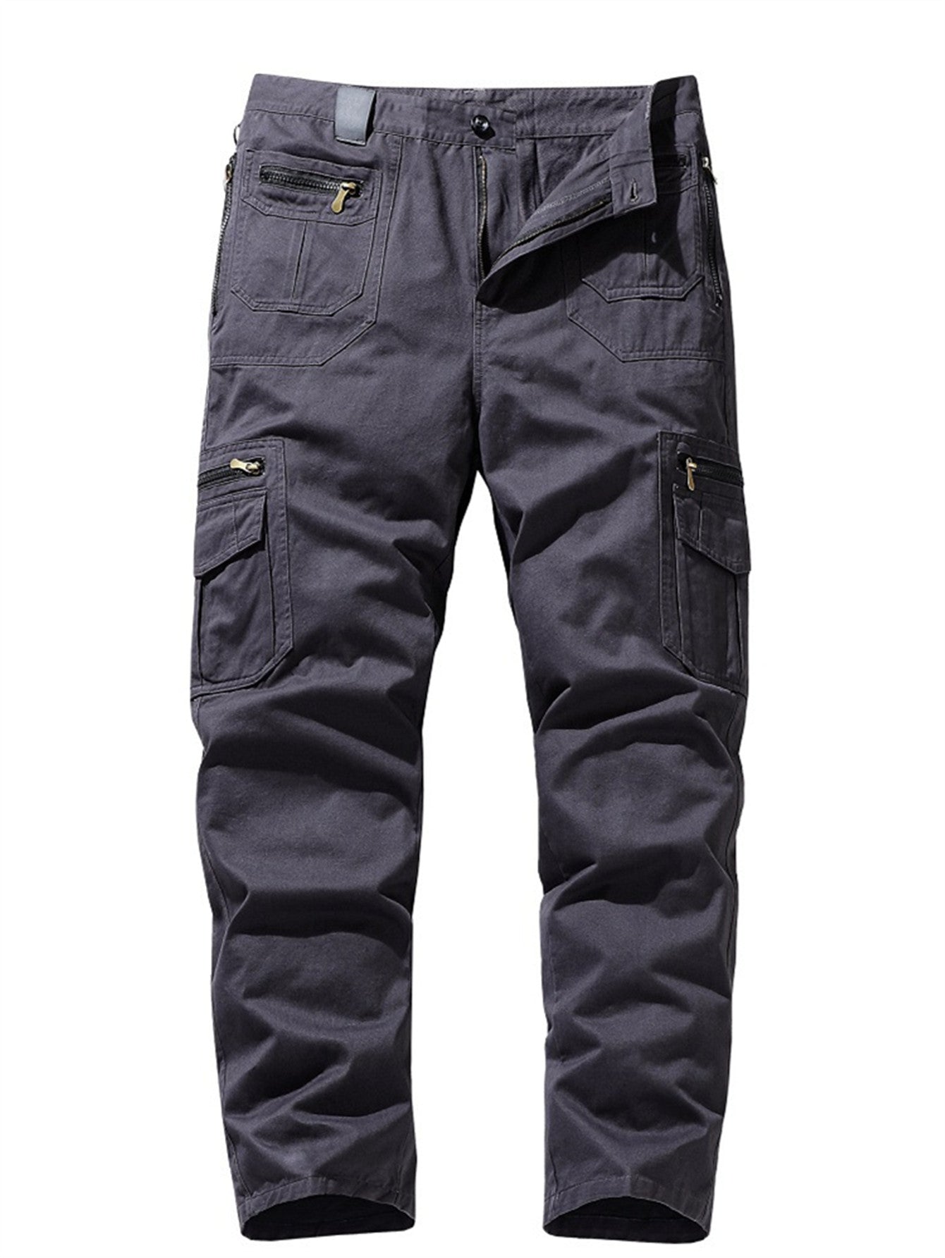 Men's Cargo Pants Spring/Autumn Casual Loose Straight Fit Multiple Pockets