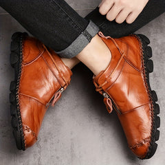 Men's Stitched Loafer Shoes Wear resistant Non Slip Outdoor Casual Shoes