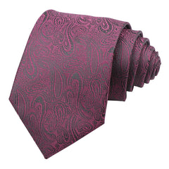 Jacquard Woven Paisley Polyester Necktie