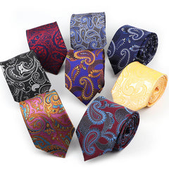 Jacquard Woven Paisley Polyester Necktie