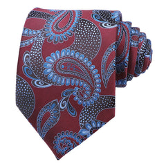 Jacquard Woven Paisley Polyester Necktie
