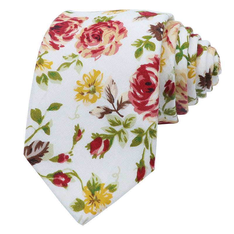 Flower Cotton Ties for Stylish Look