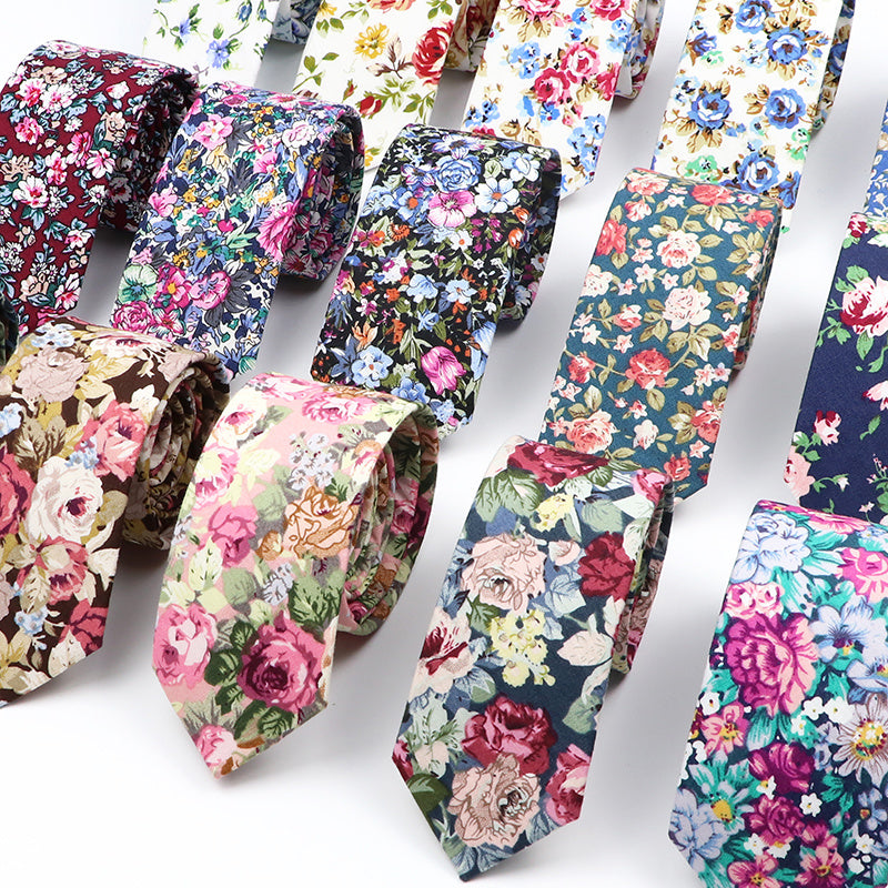Flower Cotton Ties for Stylish Look
