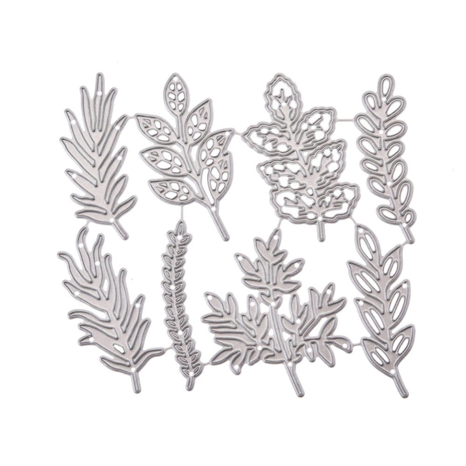 8pcs Leaf Carbon Steel Metal Cutting Dies Scrapbooking Craft