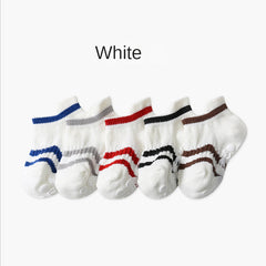 5-Pack Non Slip Baby Girls Low Top Floor Socks