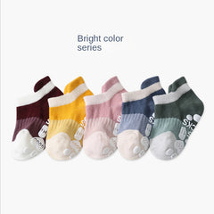 5-Pack Non Slip Baby Girls Low Top Floor Socks